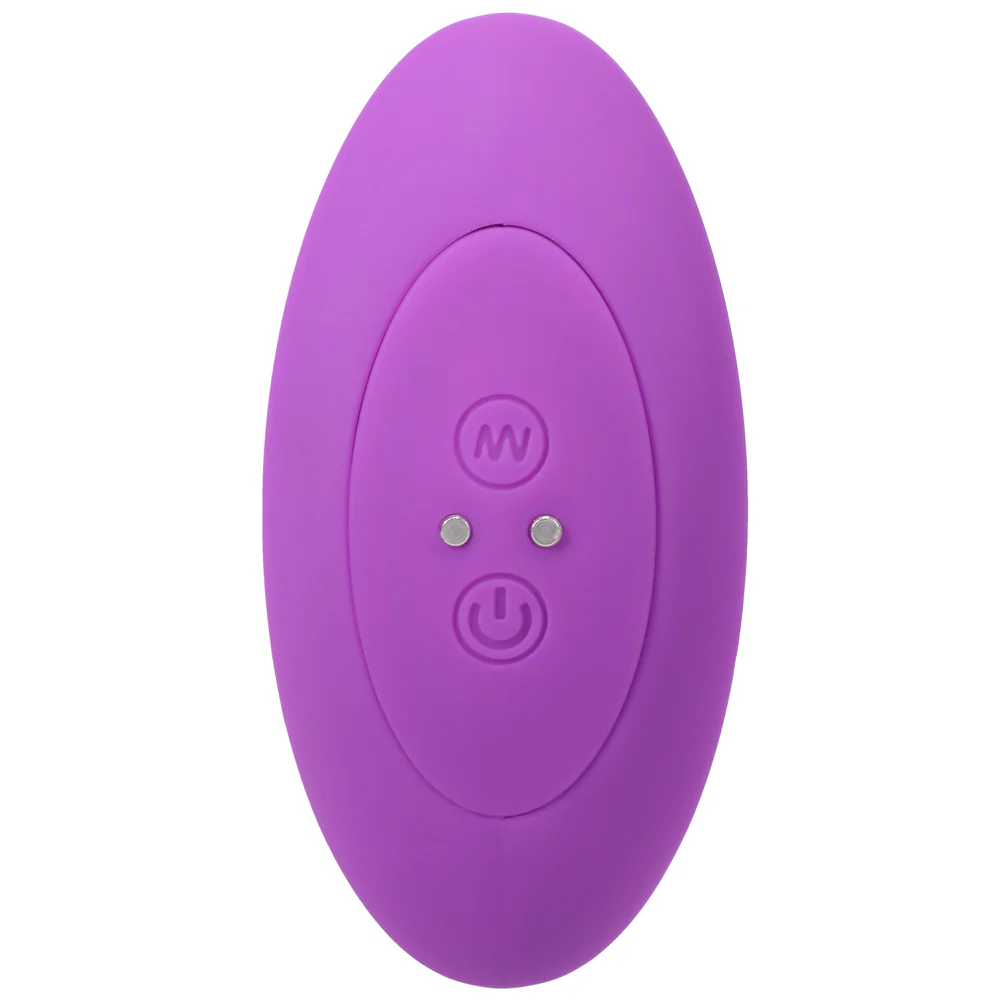A-Play BEADED VIBE Rechargeable Silicone Anal Plug with Remote Purple - Image 6