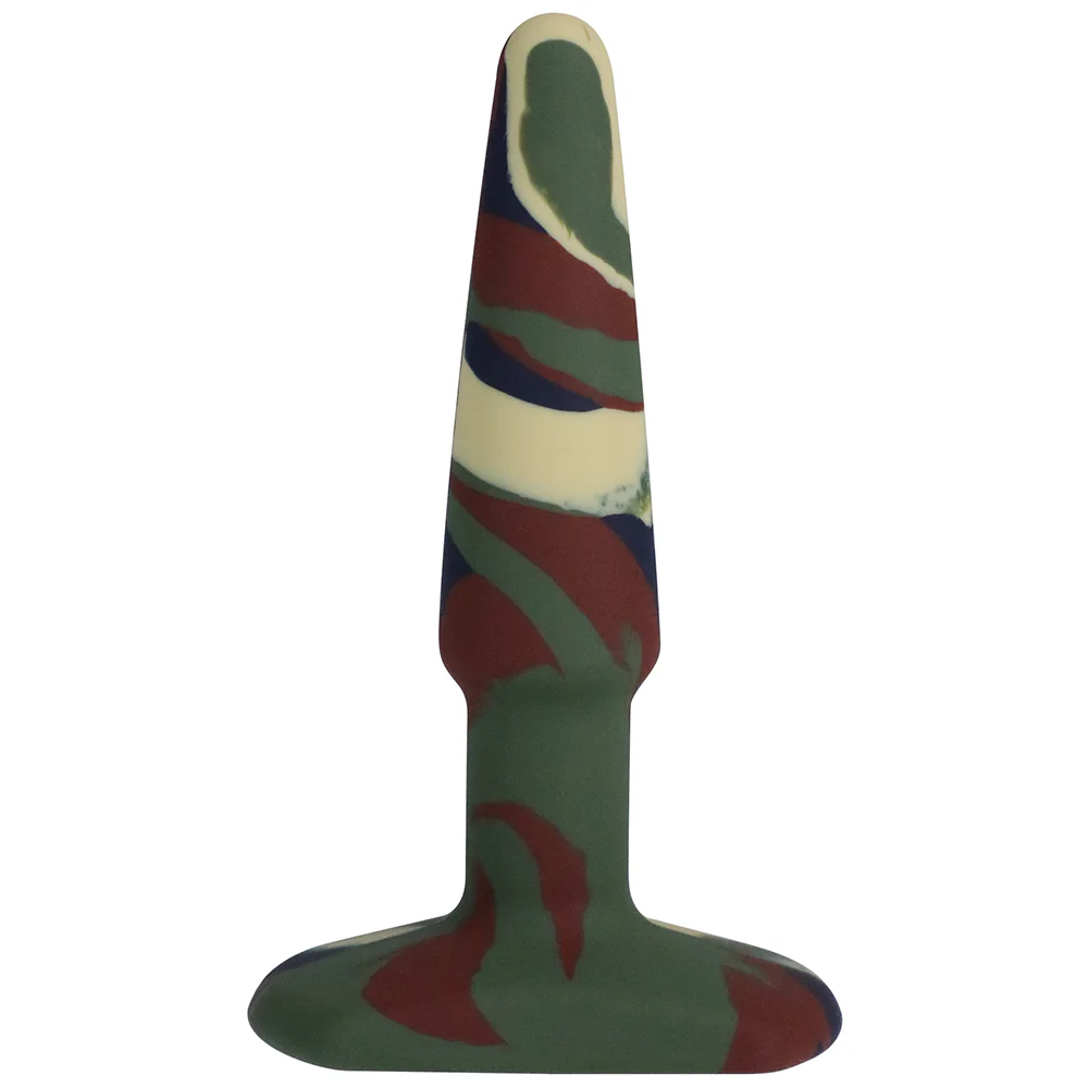 A-Play Groovy 4 in. Silicone Anal Plug Camouflage - Image 2