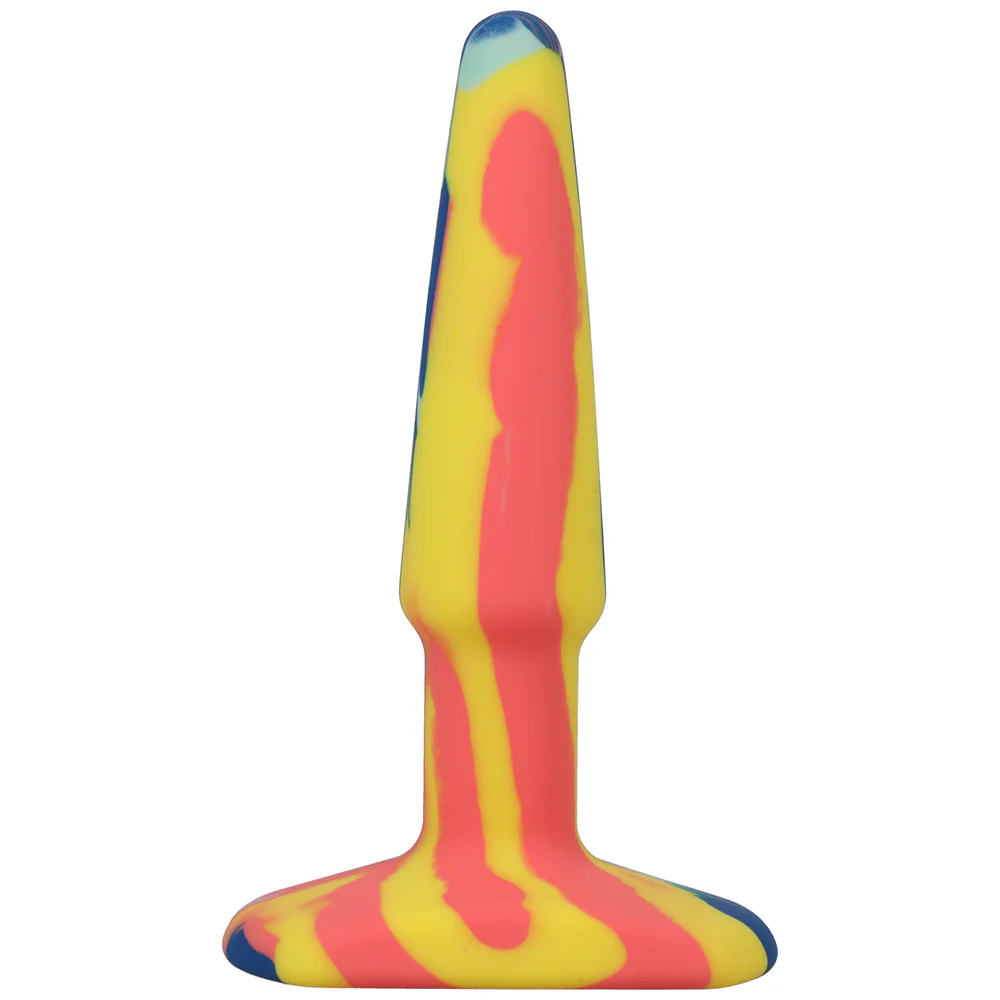 A-Play Groovy 4 in. Silicone Anal Plug Sunrise - Image 4