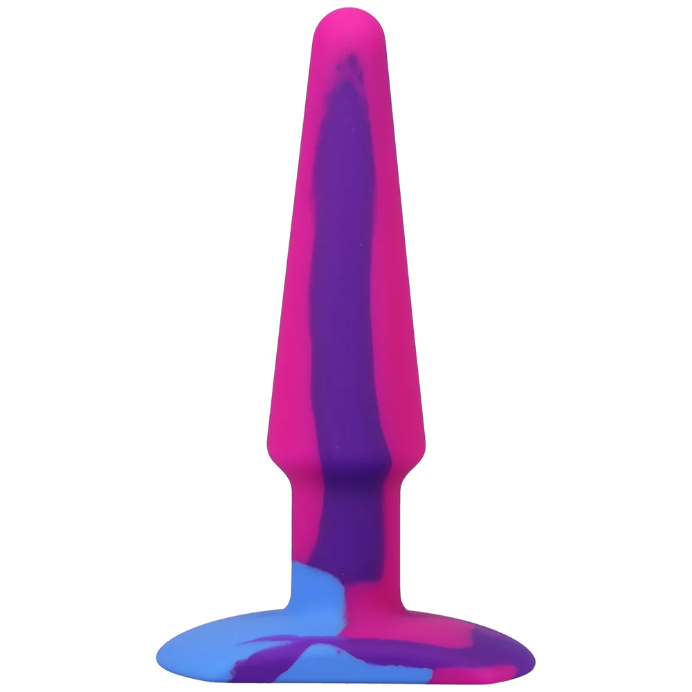 A-Play Groovy 5 in. Silicone Anal Plug Berry - Image 2