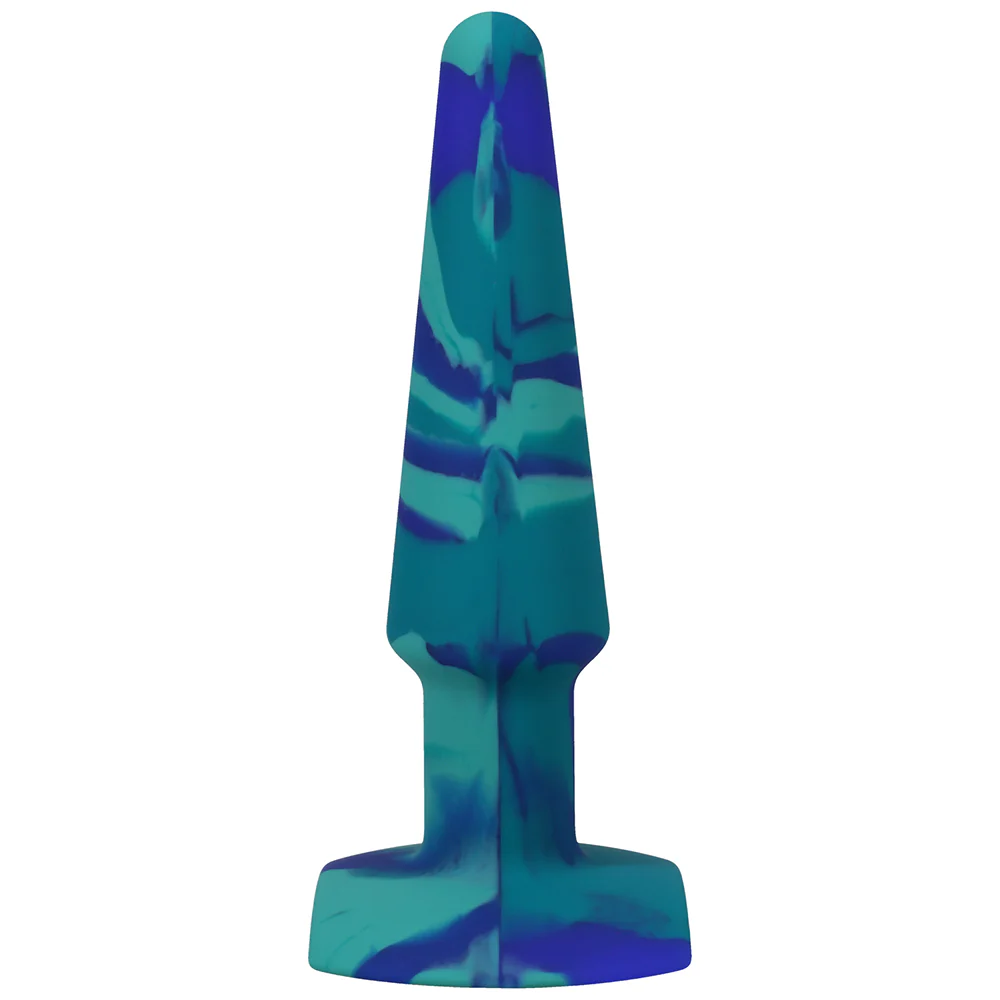 A-Play Groovy 5 in. Silicone Anal Plug Ocean - Image 3