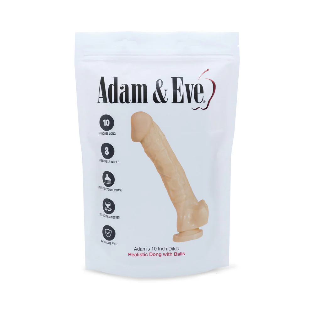 Adam & Eve Adam's Cock 10 in. Dildo (Bag Packaging) - Image 3
