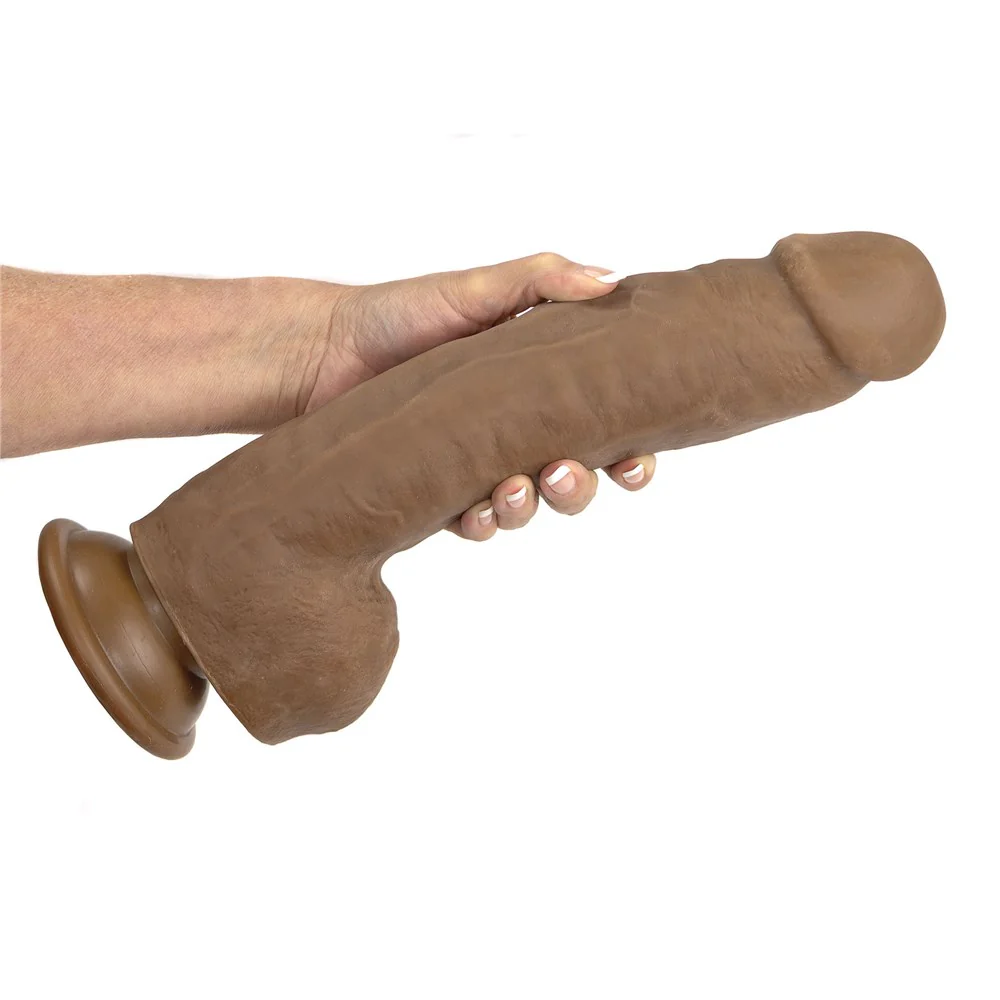 Adam & Eve Adam's Colossal 12 in. Dildo Brown - Image 5