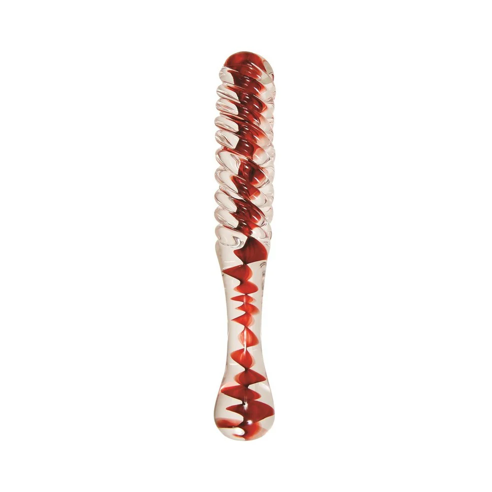 Adam & Eve Eve's Sweetheart Swirl Glass Dildo - Image 3