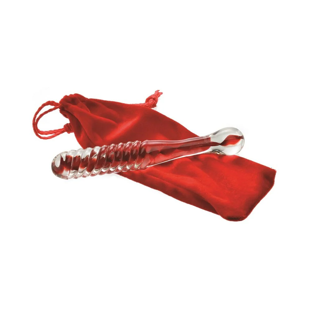 Adam & Eve Eve's Sweetheart Swirl Glass Dildo - Image 7