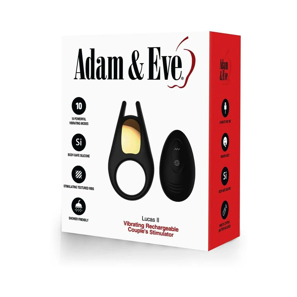 Adam & Eve Lucas II Vibrating Rechargeable Couple's Stimulator - Image 9