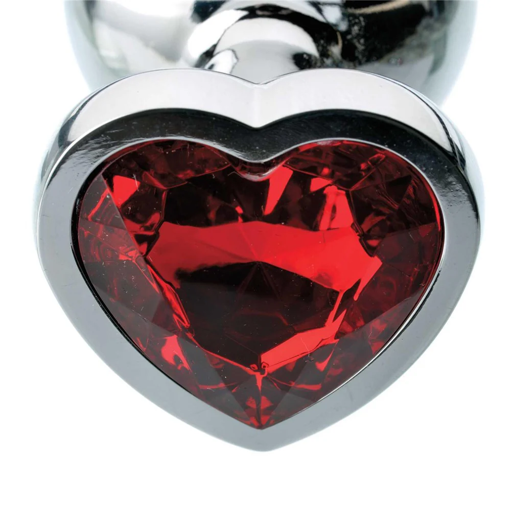 Adam & Eve Red Hearts Gem Anal Plug Small - Image 4