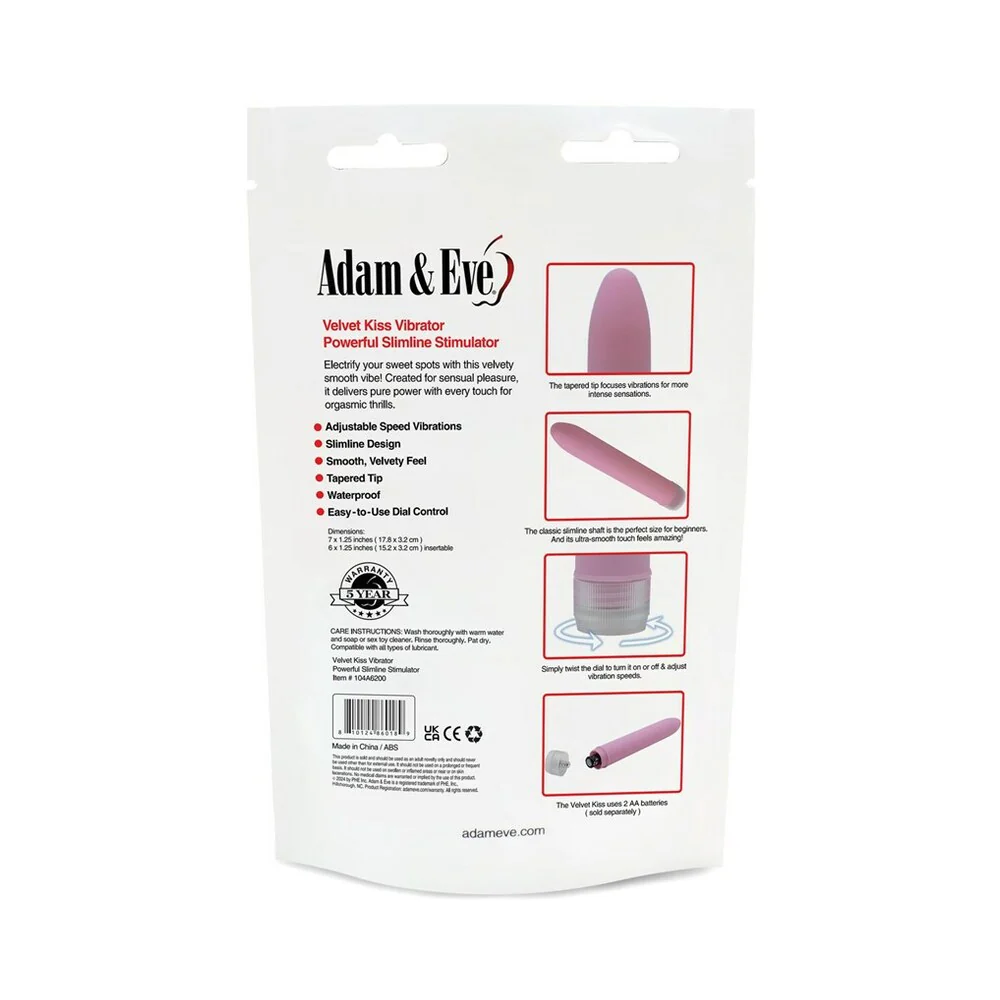 Adam & Eve Velvet Kiss Vibrator (Bag Packaging) - Image 5
