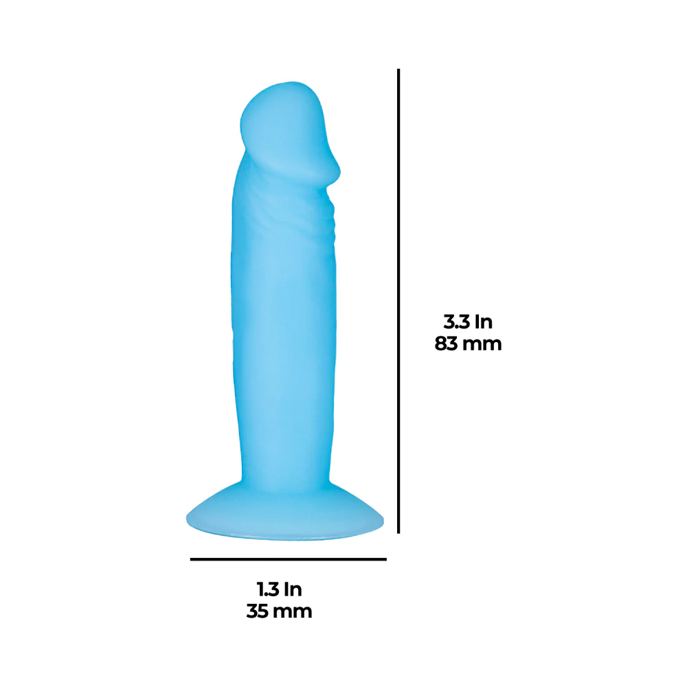 Addiction Silly Willy Glow-in-the-Dark 3.3 in. Silicone Dildo 12-Piece Fishbowl Display - Image 10
