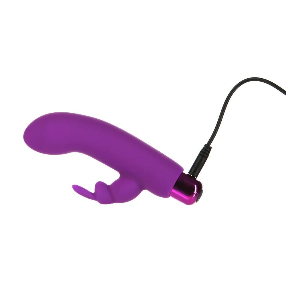 Powerbullet Alice's Bunny Rechargeable Bullet Vibrator with Silicone Rabbit Sleeve Purple - Image 4