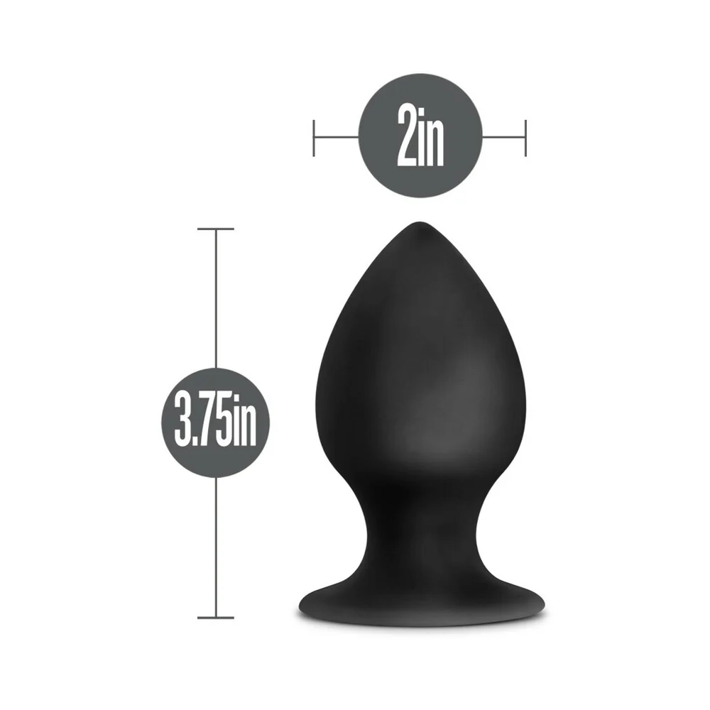 Anal Adventures Platinum Silicone Anal Stout Plug Large Black - Image 5