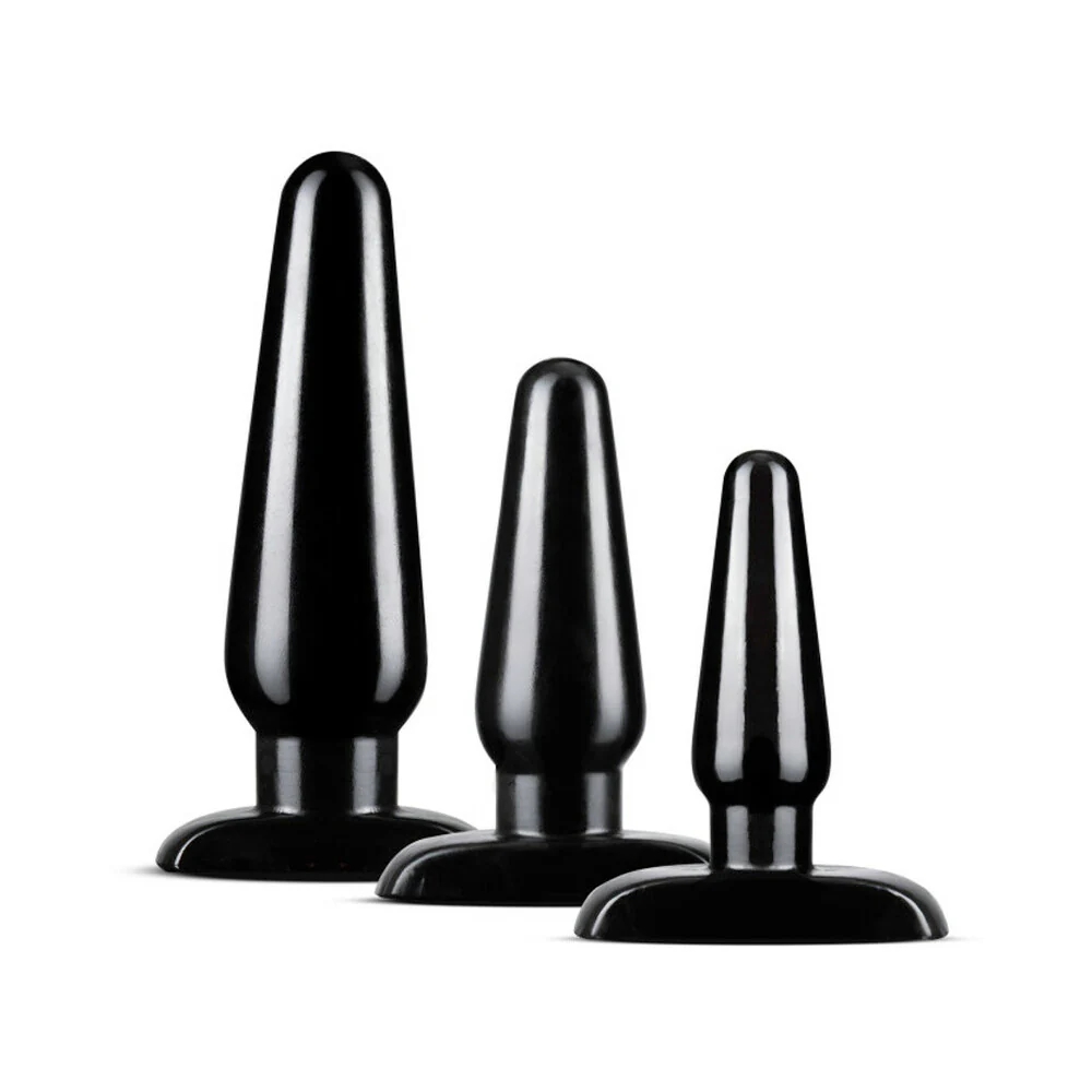 Anal Adventures 3-Piece Basic Plug Kit Black - Image 2