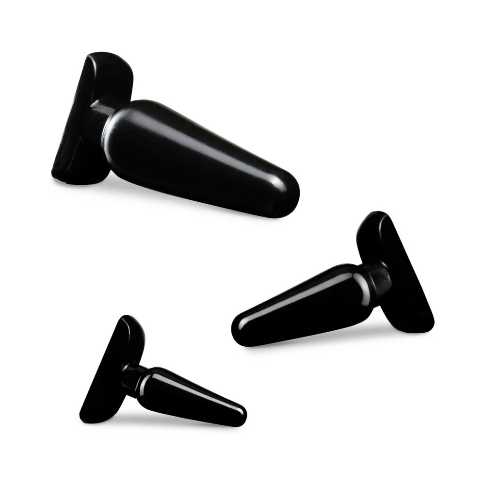 Anal Adventures 3-Piece Basic Plug Kit Black - Image 3