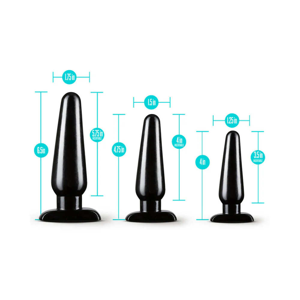 Anal Adventures 3-Piece Basic Plug Kit Black - Image 4