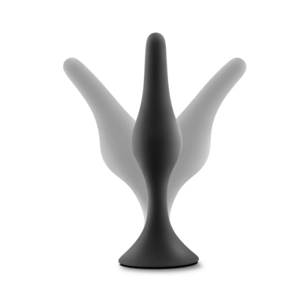 Anal Adventures Platinum Silicone 3-Piece Beginner Plug Kit Black - Image 6