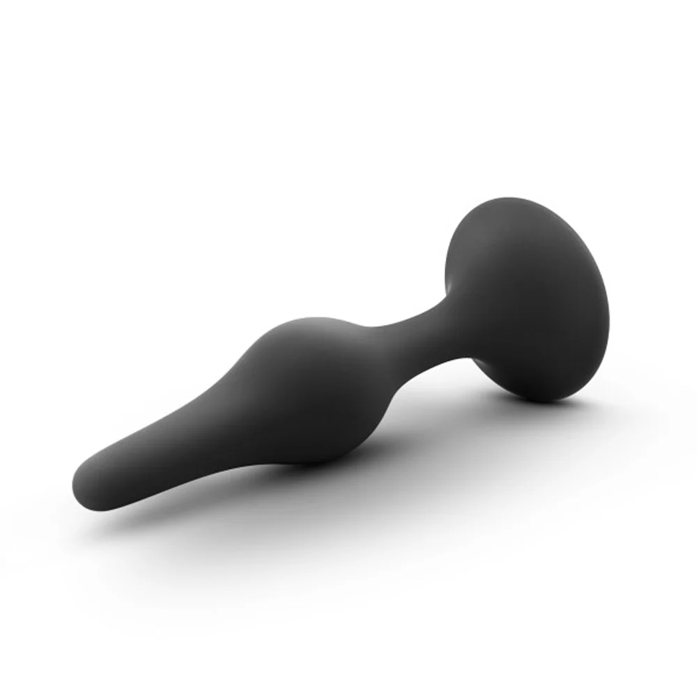 Anal Adventures Platinum Silicone Beginner Plug Medium Black - Image 3