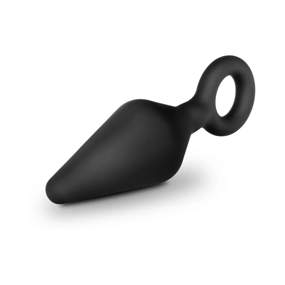 Anal Adventures Platinum Silicone Loop Plug Small Black - Image 3