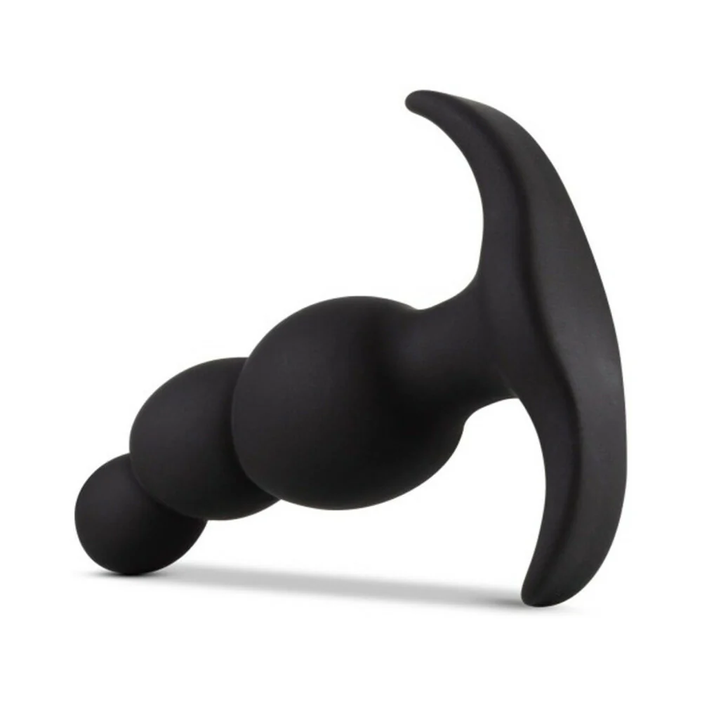 Anal Adventures Platinum Silicone Stacked Plug Black - Image 4