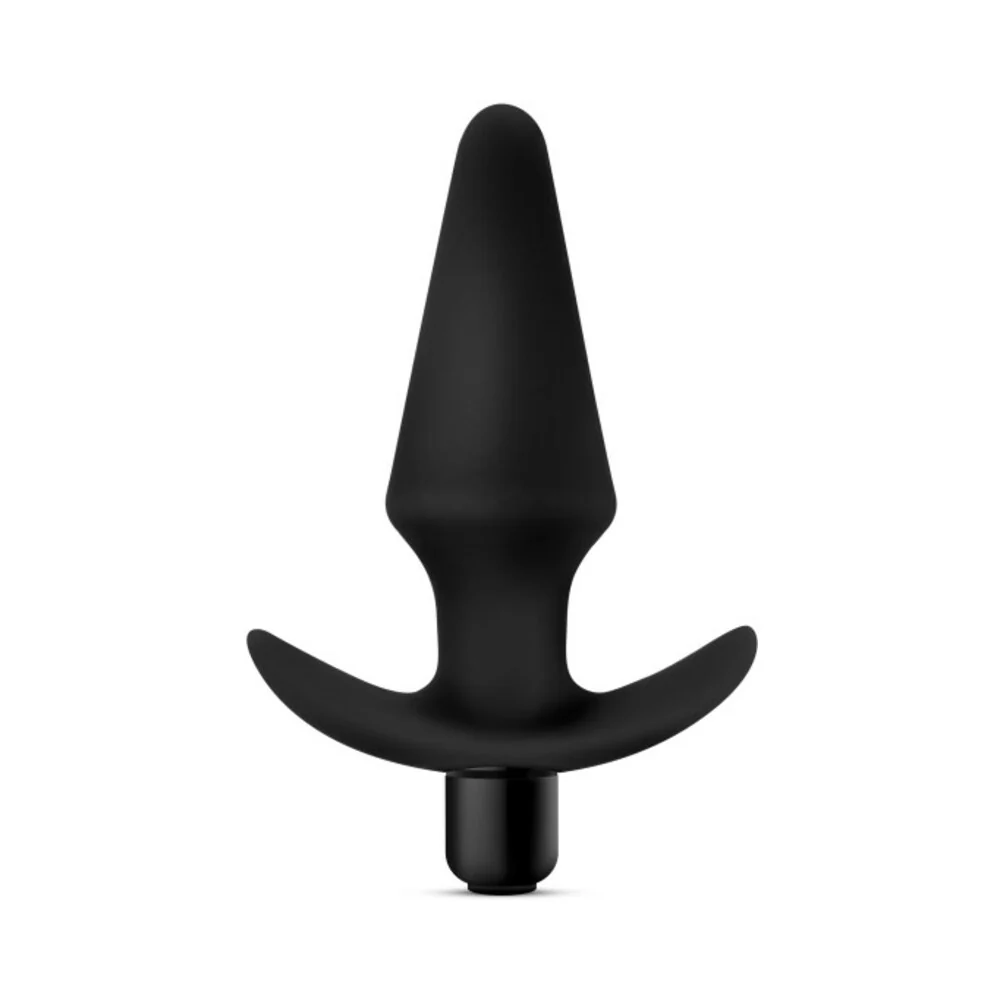 Anal Adventures Platinum Silicone Vibrating Plug Black - Image 2