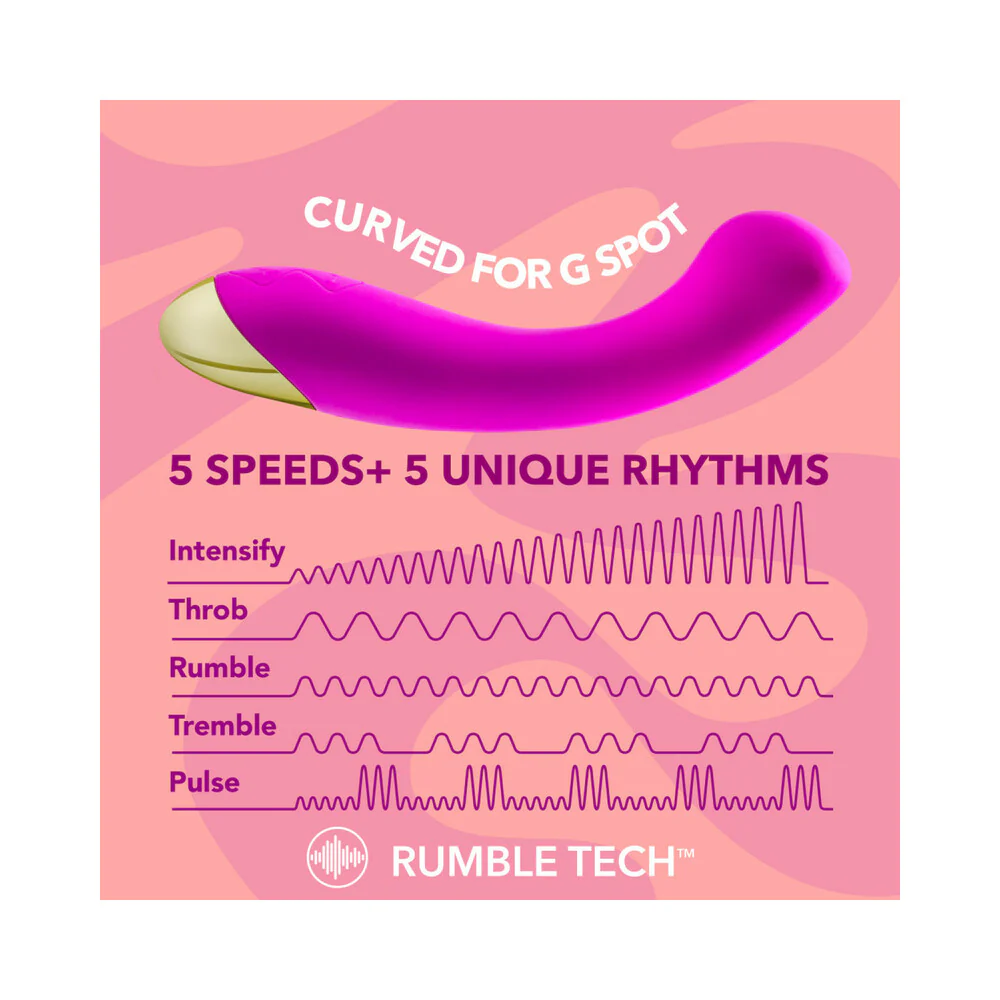 Aria Bangin' AF Rechargeable Silicone G-Spot Vibrator Purple - Image 7