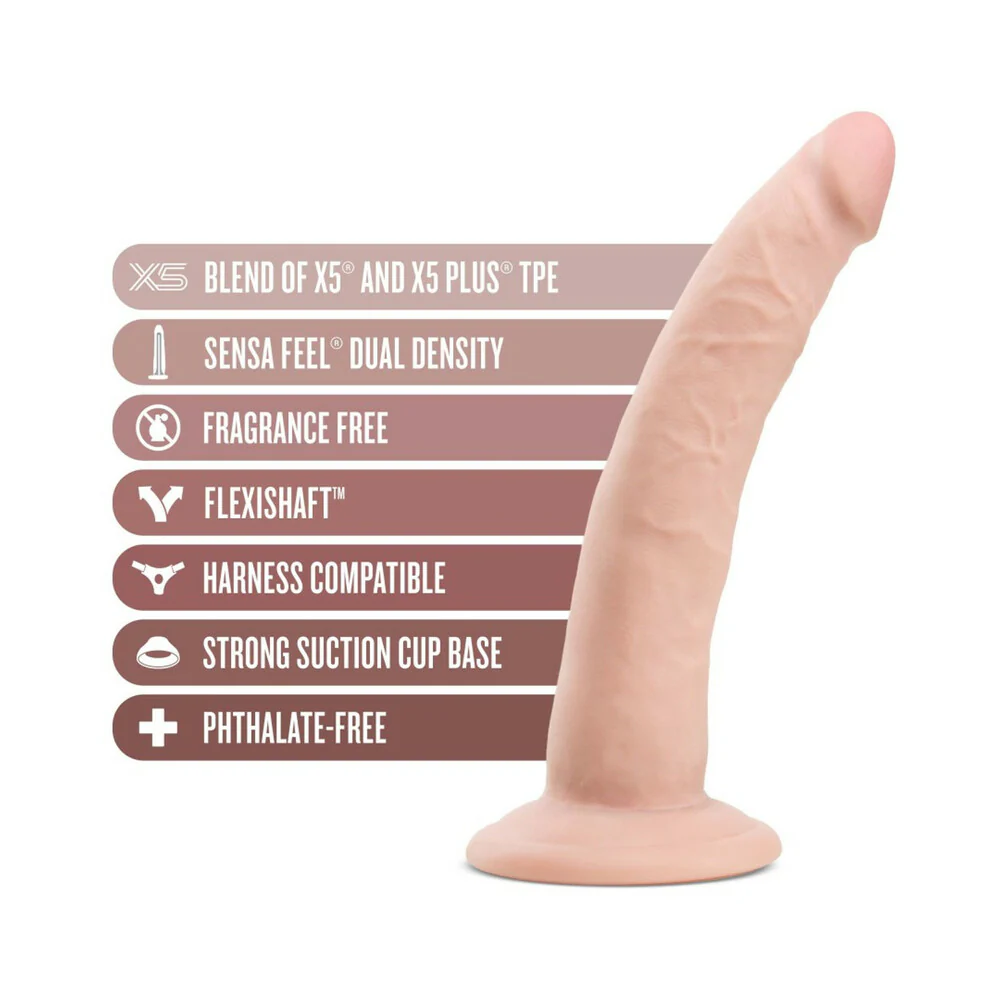 Au Naturel Jack 7.5 in. Posable Dual Density Dildo Beige - Image 5