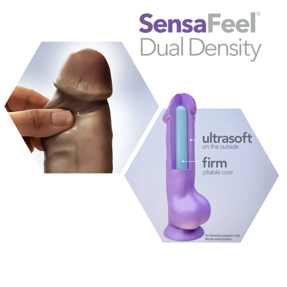 Au Naturel Jack 7 in. Posable Dual Density Dildo Brown - Image 6