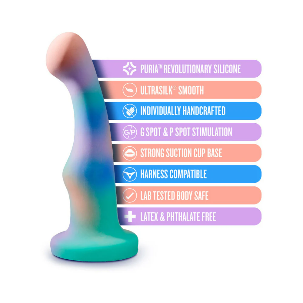 Avant Opal Dreams 6 in. Silicone Dildo Aqua - Image 2