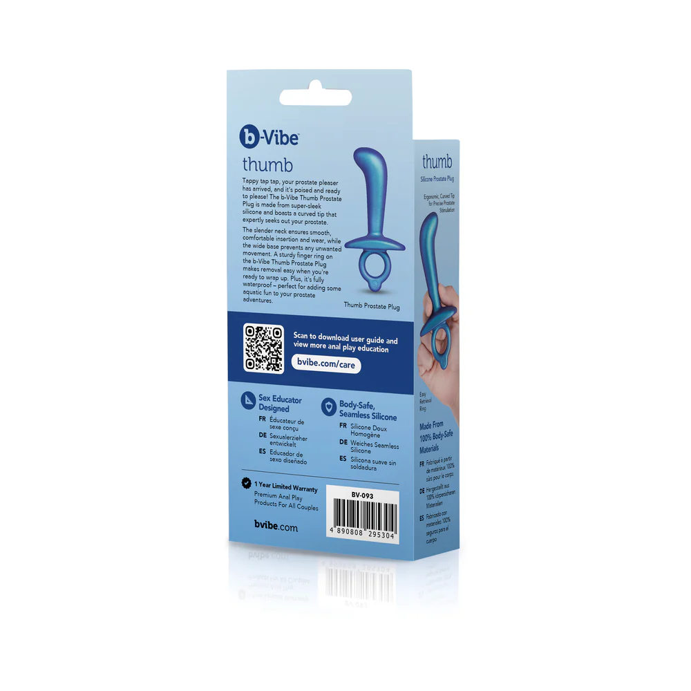 b-Vibe Butties Thumb Silicone Prostate Plug - Image 8
