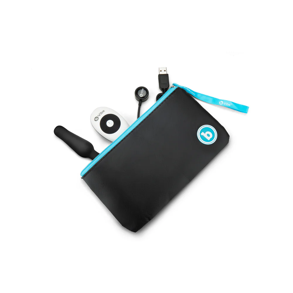 b-Vibe Novice Rechargeable Remote-Controlled Vibrating Silicone Anal Plug Black - Image 10