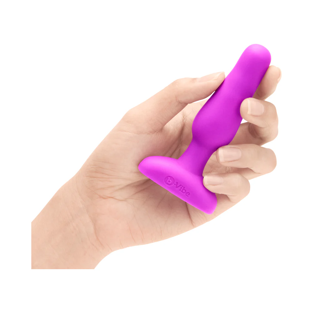 b-Vibe Novice Rechargeable Remote-Controlled Vibrating Silicone Anal Plug Fuchsia - Image 10