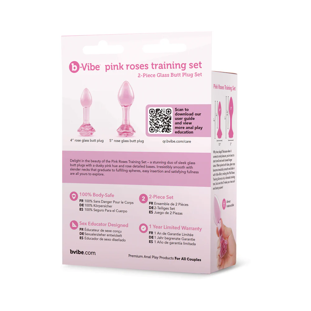 b-Vibe Pink Roses Training Plug Set - Image 11