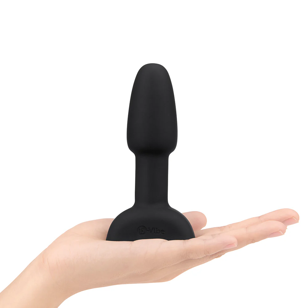 b-Vibe Rimming Petite Rotating and Vibrating Remote Control Plug Black - Image 5
