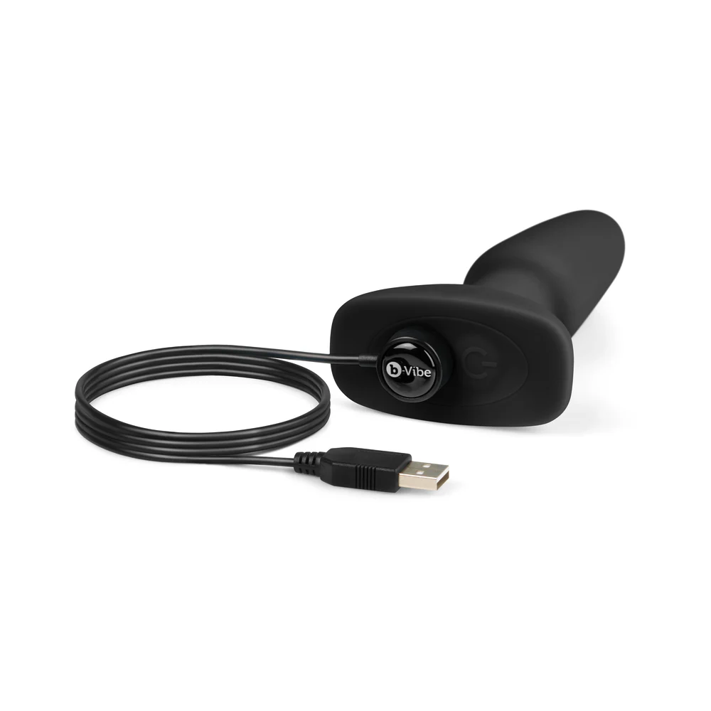 b-Vibe Rimming 2 Rotating and Vibrating Remote Control Plug Black - Image 8