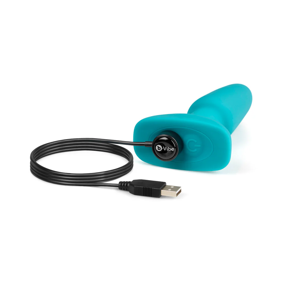 b-Vibe Rimming 2 Rotating and Vibrating Remote Control Plug Teal - Image 7