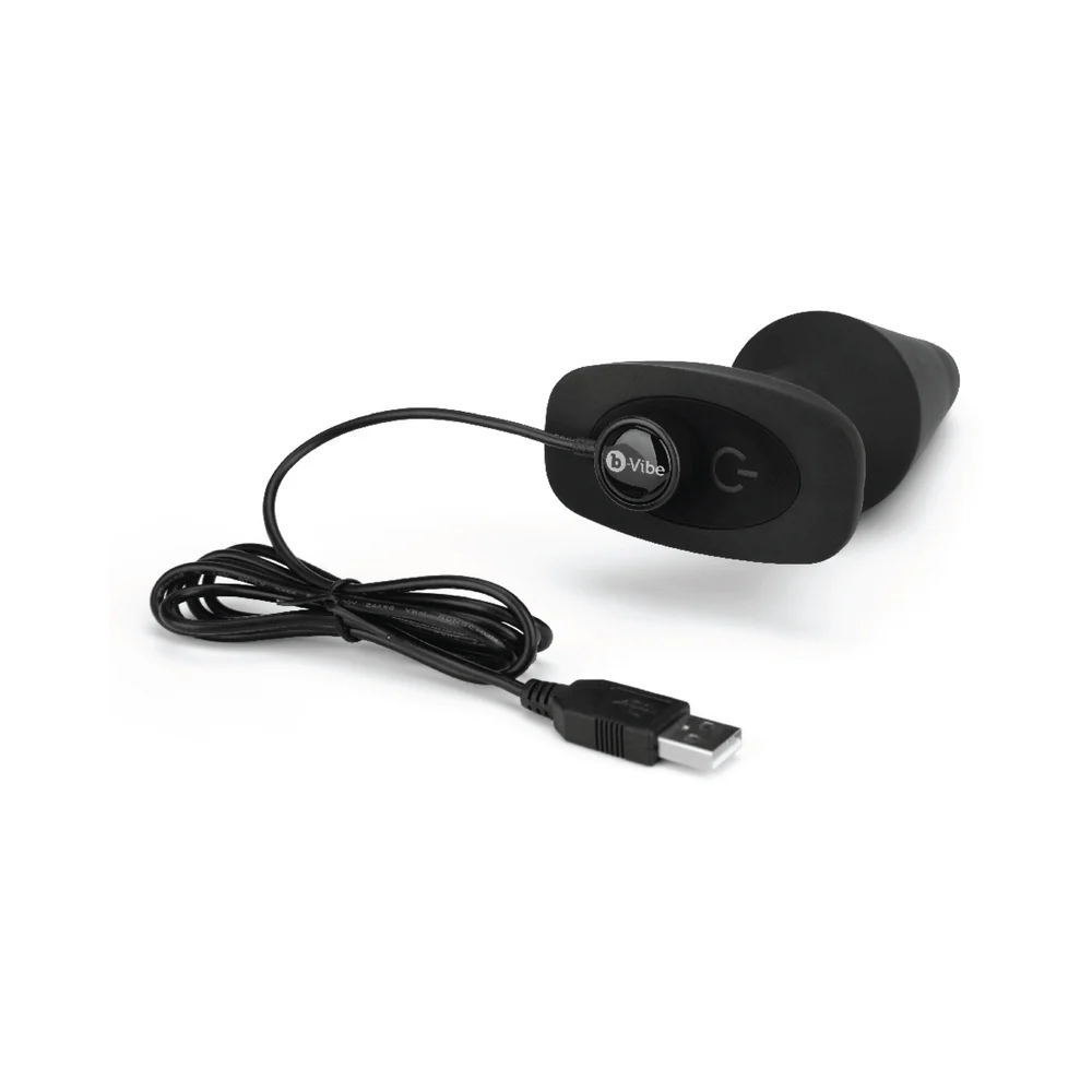 b-Vibe Rimming XL Rotating and Vibrating Remote Control Plug Black - Image 9