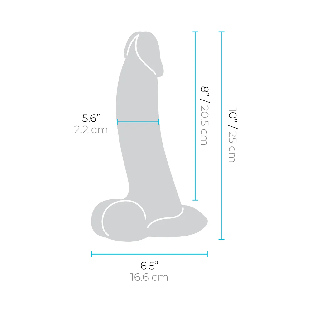 b-Vibe Slipskin Realistic Silicone Dildo 10 in. Curved Cream - Image 11