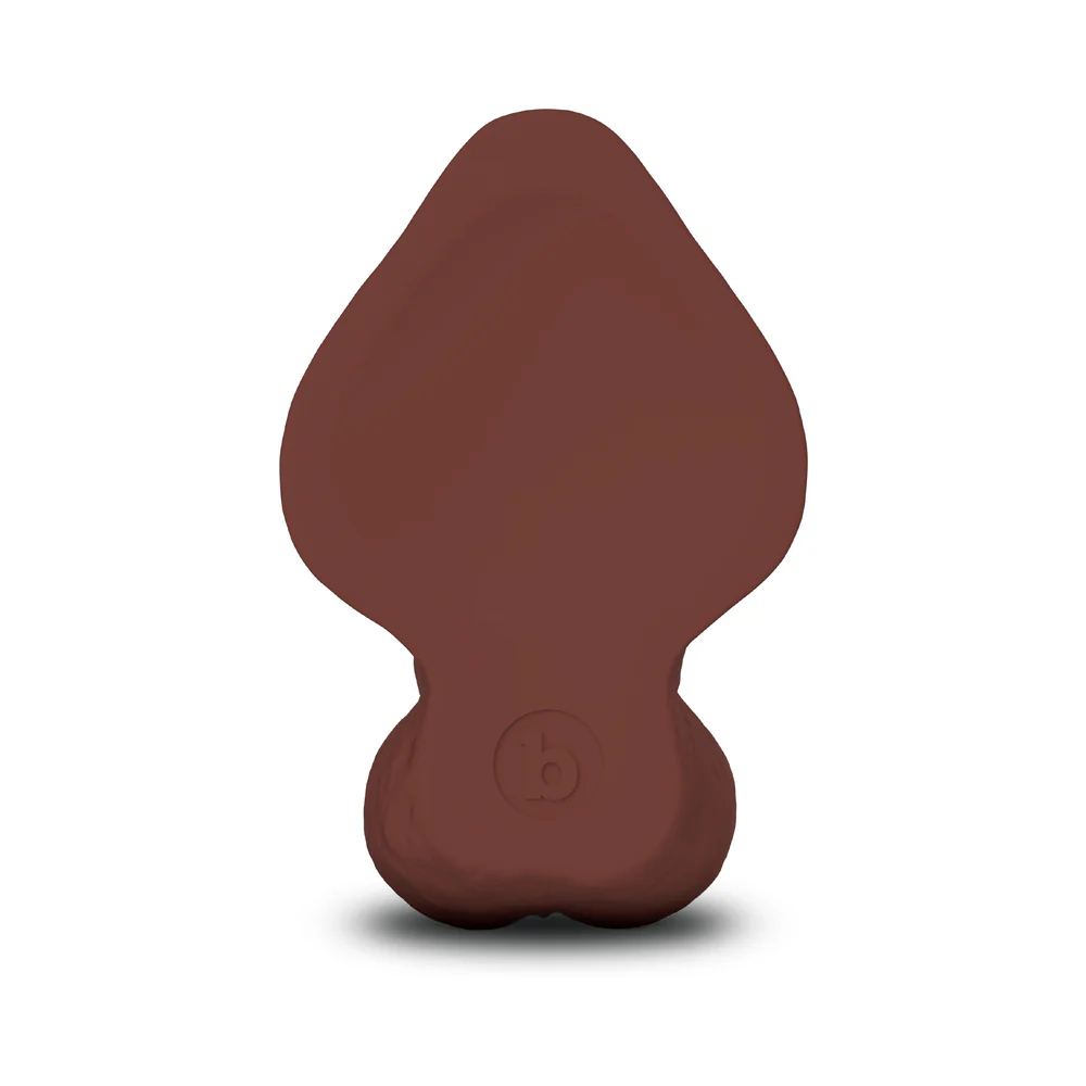 b-Vibe Slipskin Realistic Silicone Dildo 6.5 in. Curved Brown - Image 5