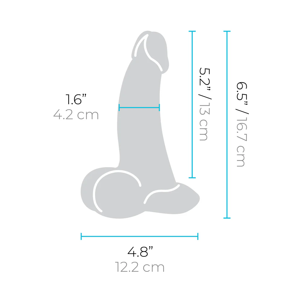 b-Vibe Slipskin Realistic Silicone Dildo 6.5 in. Curved Mocha - Image 10