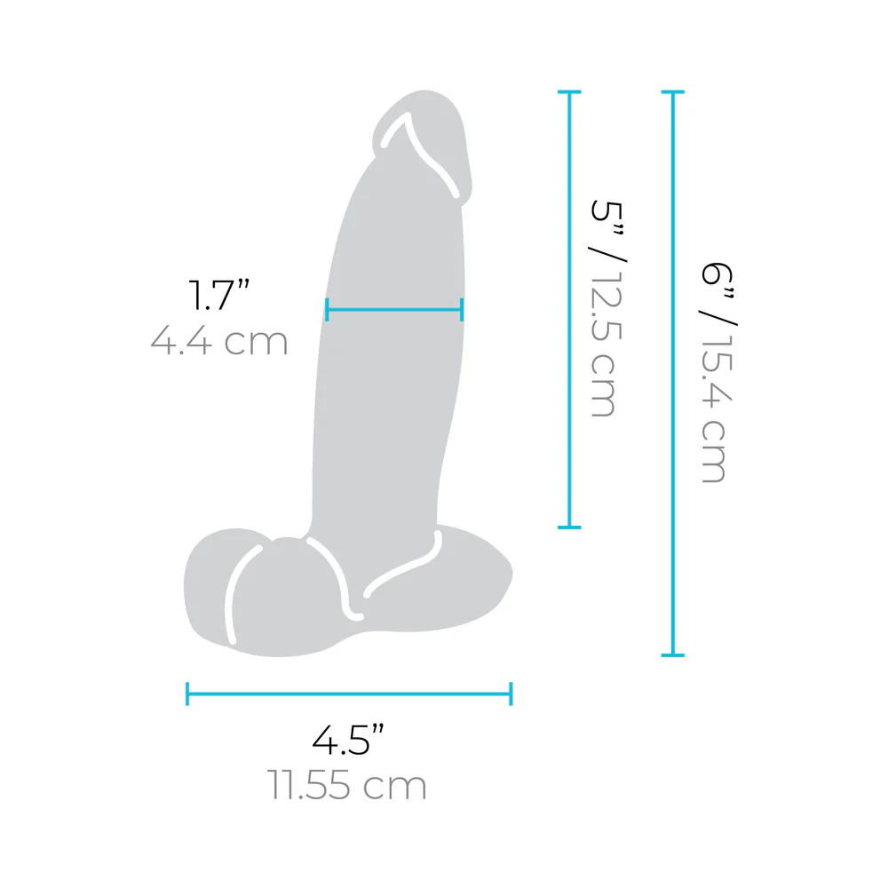 b-Vibe Slipskin Realistic Silicone Dildo 6 in. Girthy Cream - Image 10