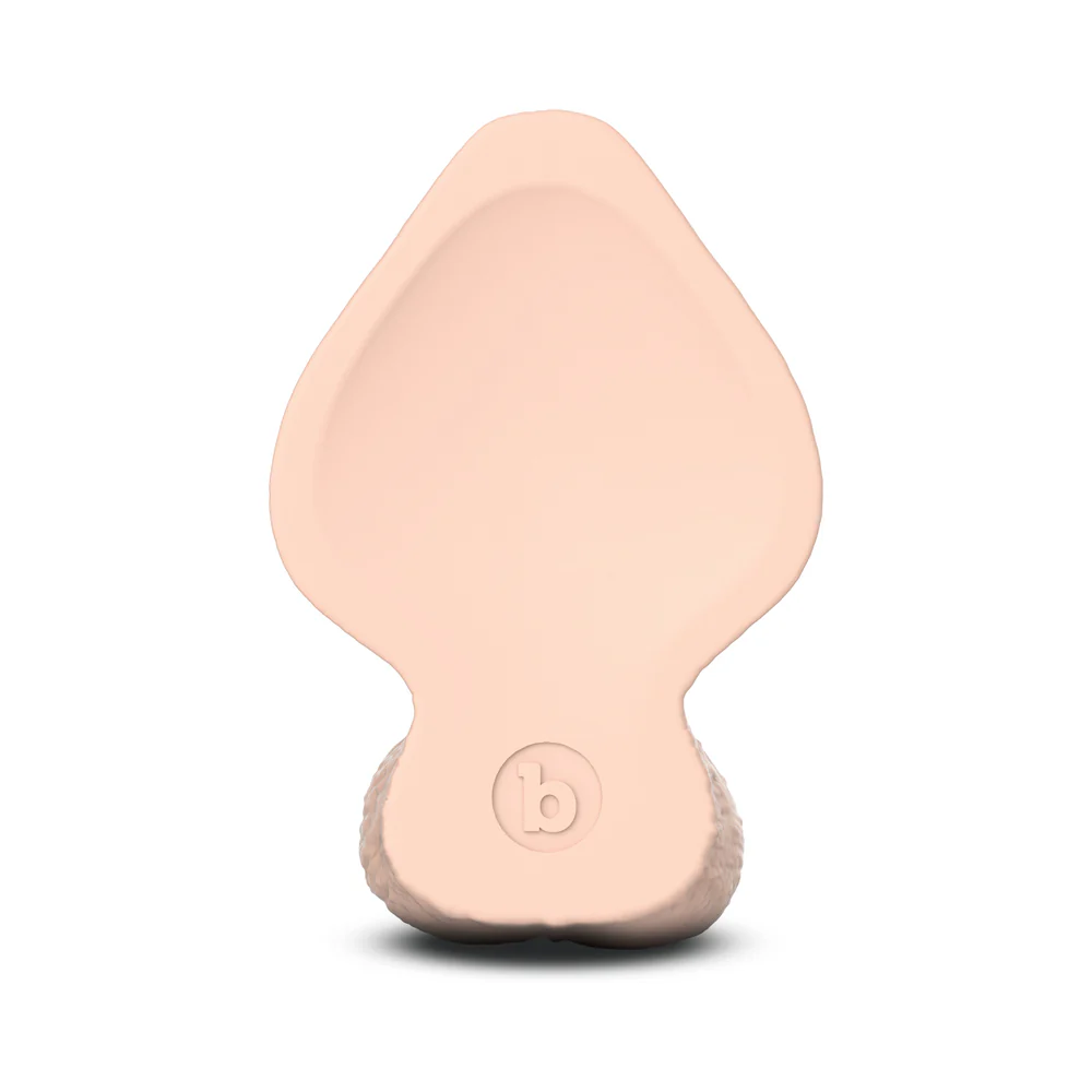 b-Vibe Slipskin Realistic Silicone Dildo 6 in. Girthy Cream - Image 5