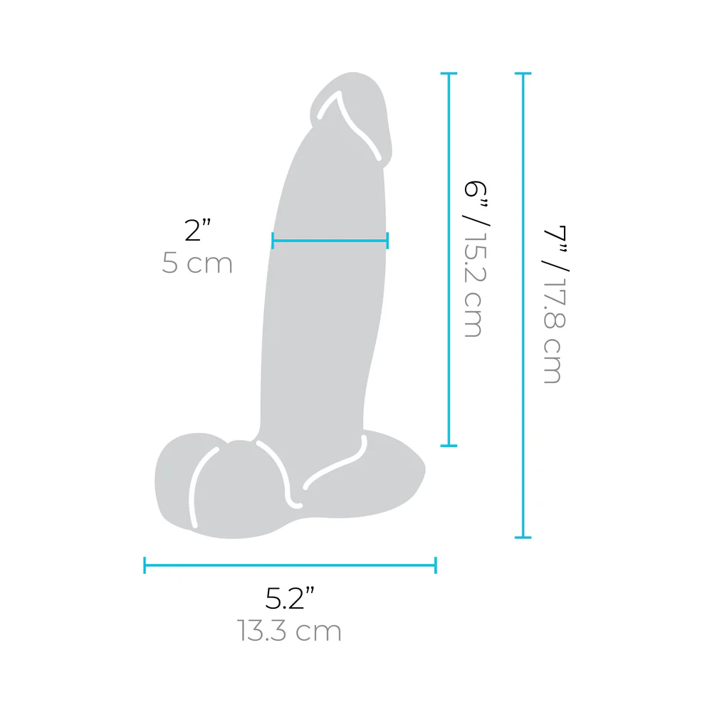 b-Vibe Slipskin Realistic Silicone Dildo 7 in. Girthy Cream - Image 10