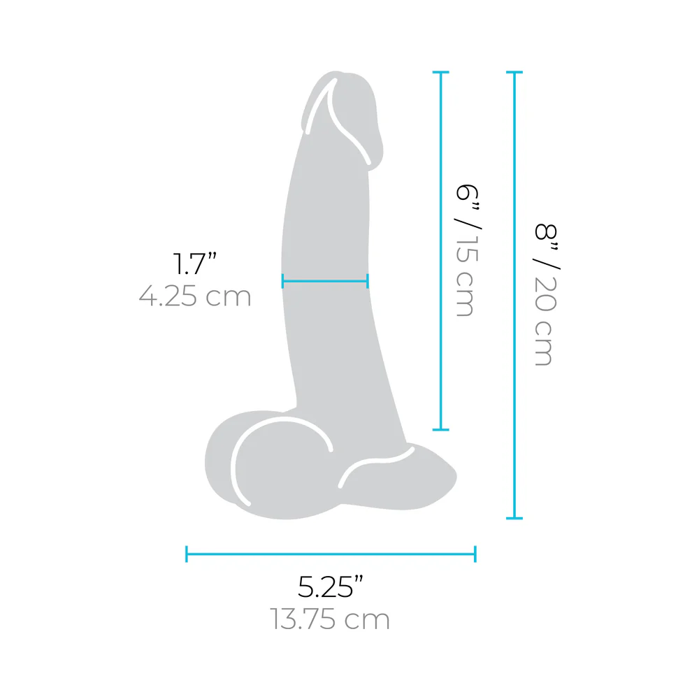 b-Vibe Slipskin Realistic Silicone Dildo 8 in. Curved Cream - Image 10
