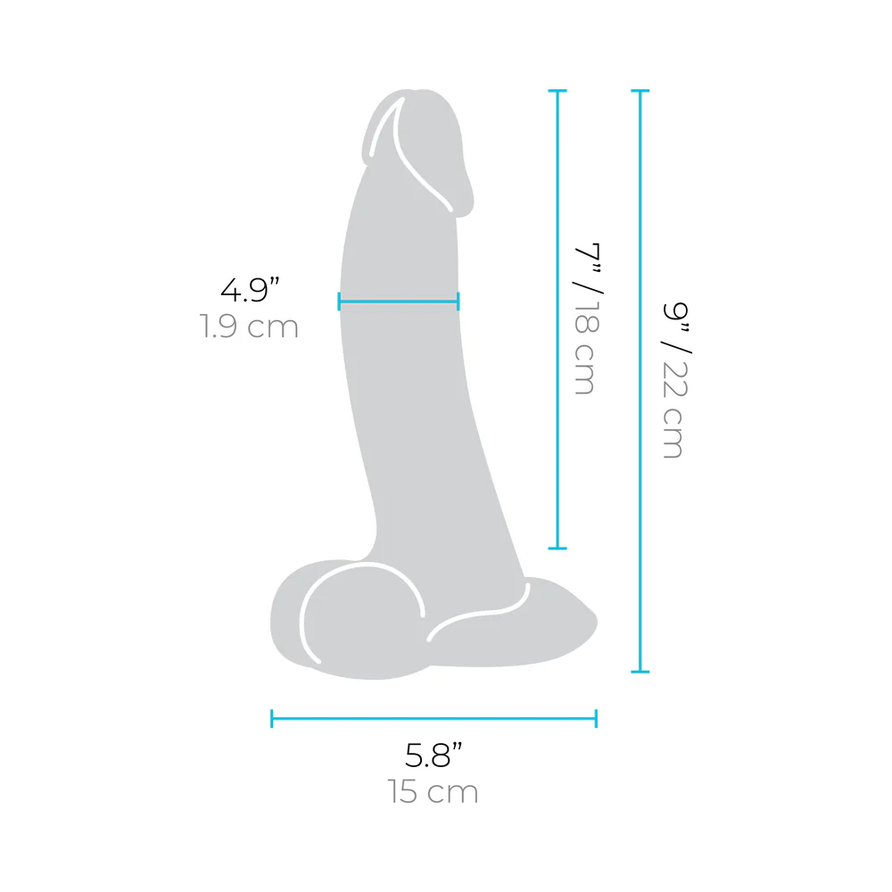 b-Vibe Slipskin Realistic Silicone Dildo 9 in. Curved Brown - Image 11