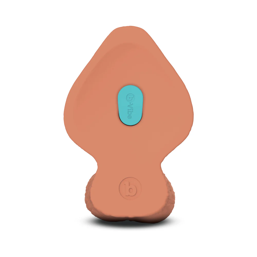 b-Vibe Slipskin Realistic Silicone Dildo 9 in. Girthy Mocha - Image 6