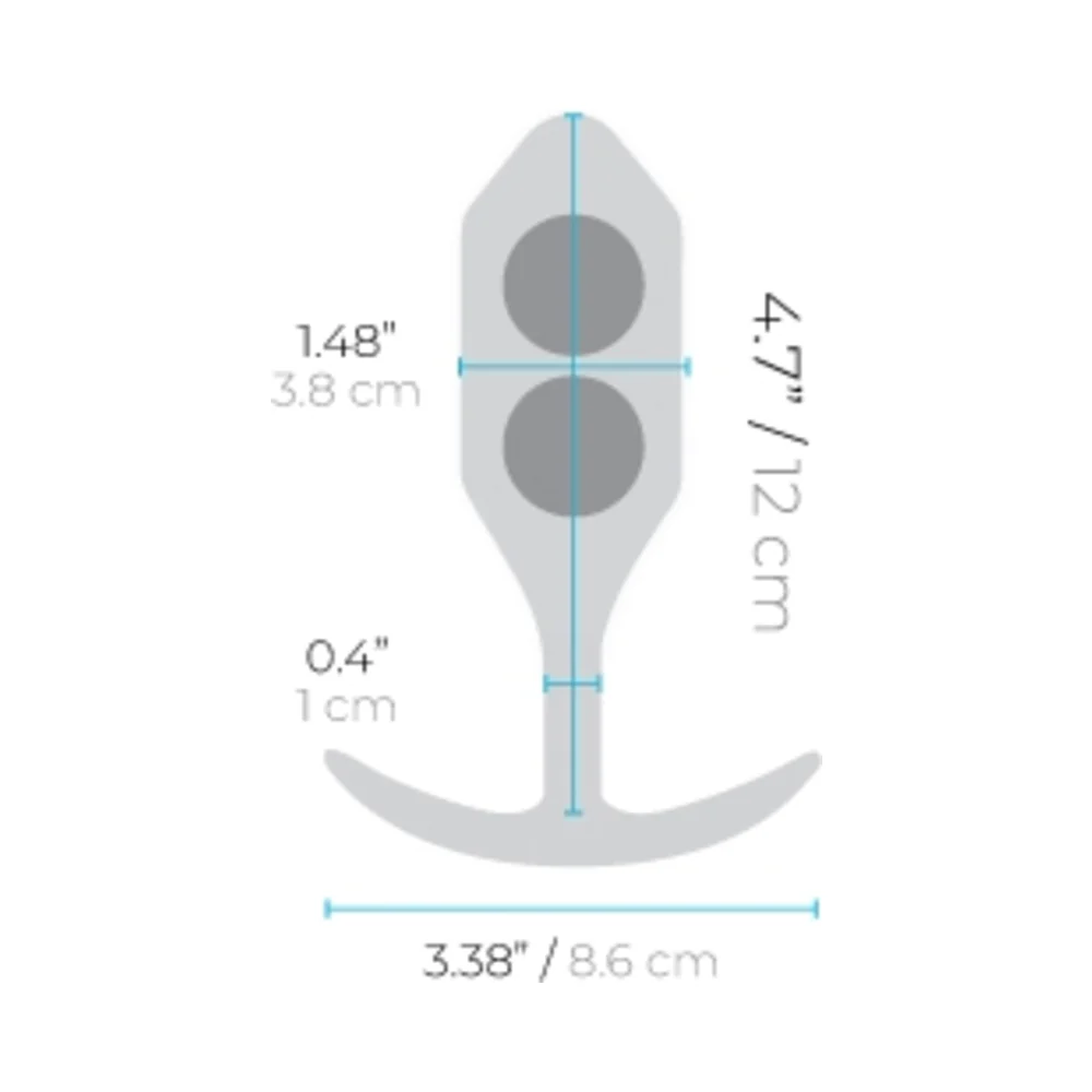 b-Vibe Snug Plug 3 Weighted Silicone Anal Plug Lime - Image 7