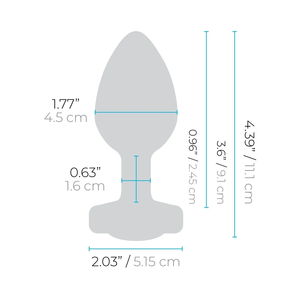 b-Vibe Vibrating Jewel Rechargeable Remote-Controlled Anal Plug with Gem Base Blue Sapphire Large/X-Large - Image 7