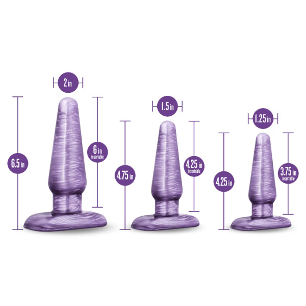 B Yours 3-Piece Anal Trainer Kit Purple Swirl - Image 5