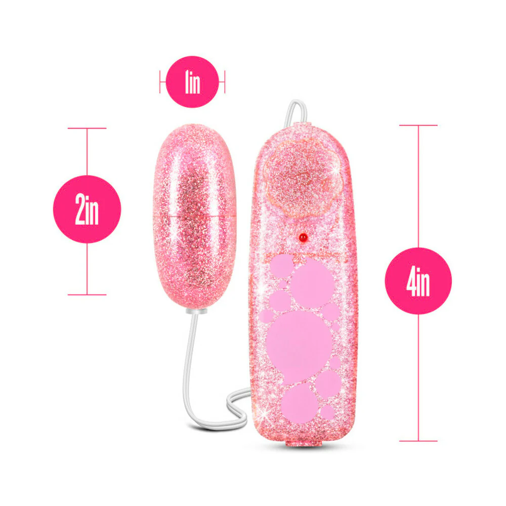 B Yours Glitter Power Bullet Remote-Controlled Egg Vibrator Pink - Image 6
