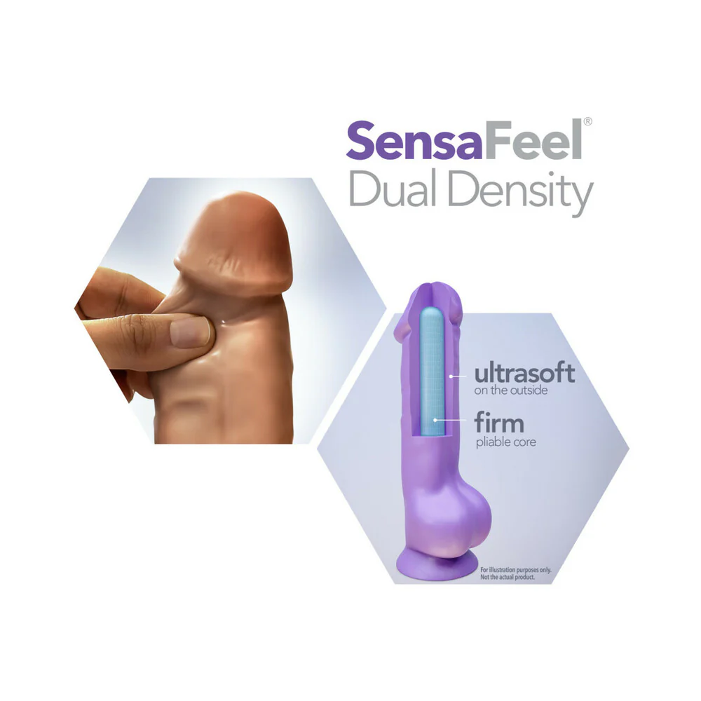 Au Naturel 8 in. Posable Dual Density Dildo Tan - Image 8