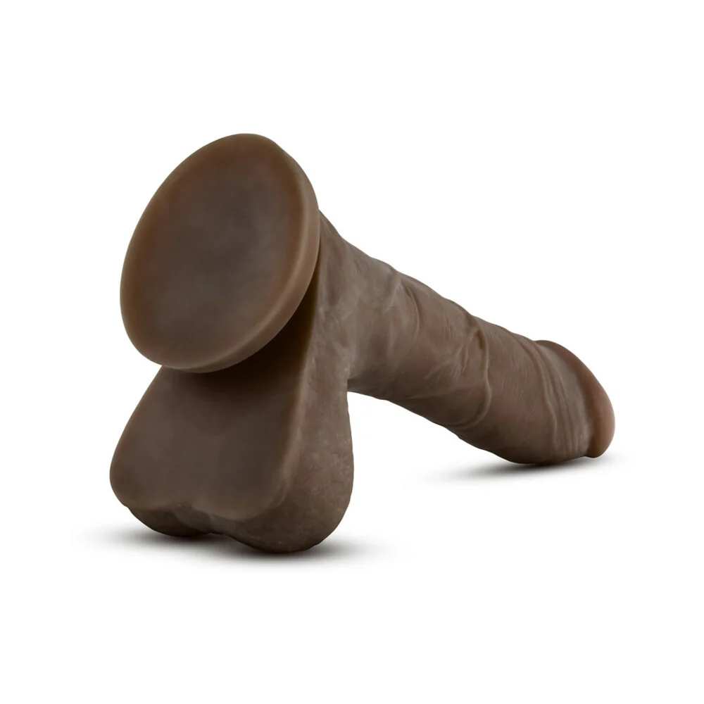 Au Naturel Mister Perfect 8.5 in. Posable Dual Density Dildo with Balls Brown - Image 4